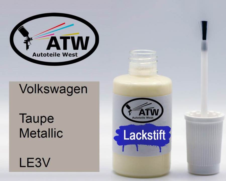 Volkswagen, Taupe Metallic, LE3V: 20ml Lackstift, von ATW Autoteile West.